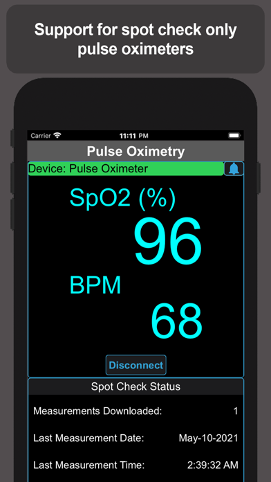 Pulse Oximetry Screenshot