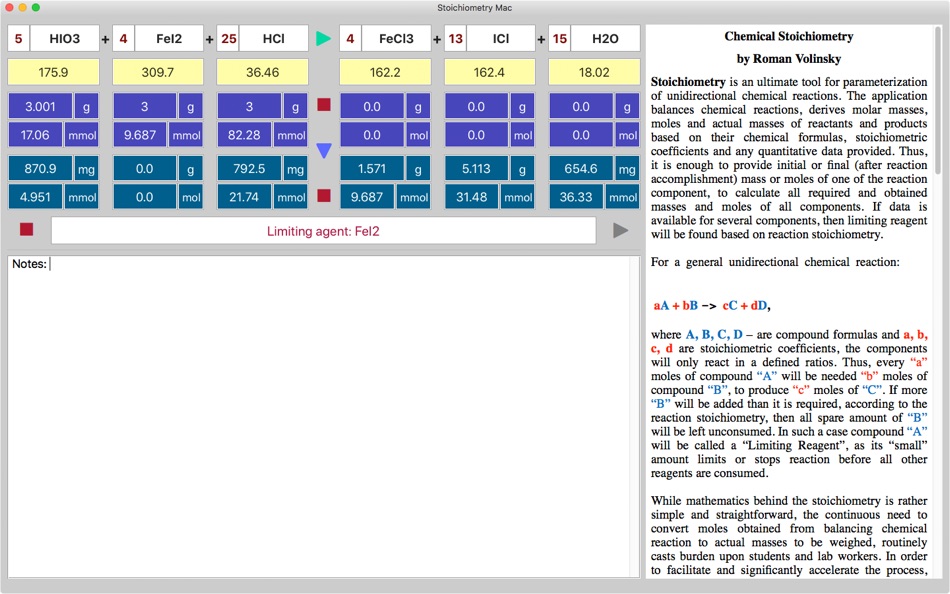 #4. Stoichiometry (macOS) 由: Roman Volinsky
