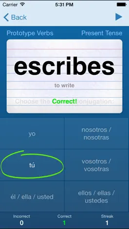 Game screenshot Spanish Verbs Trainer hack