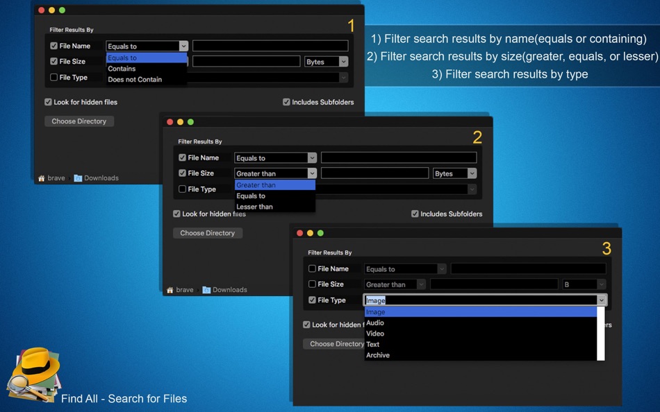 Find All - Search for Files - 1.0 - (macOS)