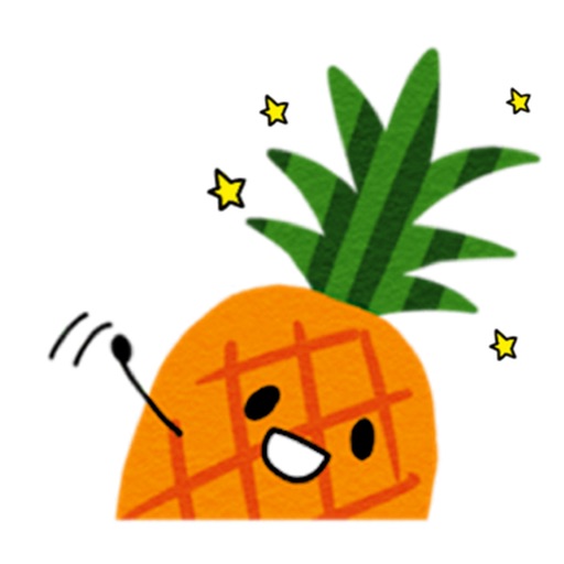 Cute Pineapple Emoji Sticker