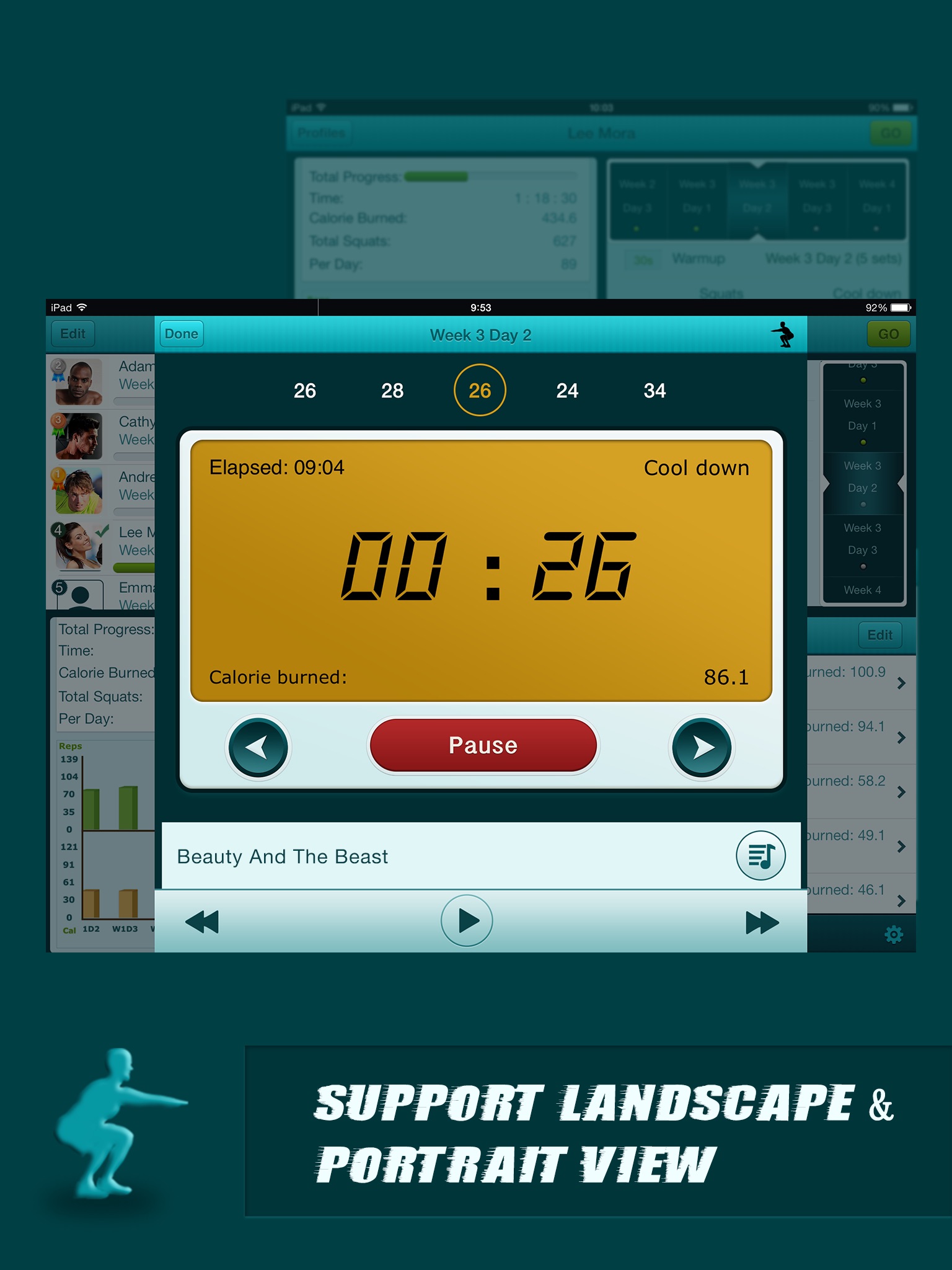 Squats Coach Pro for iPad screenshot 3