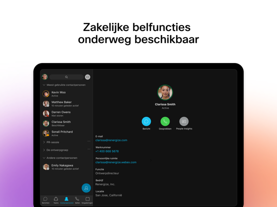 Webex iPad app afbeelding 3