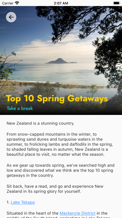 Travel Guide NZ Screenshot