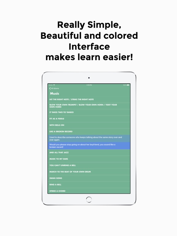 English Idioms App iPad screenshot 4 - Education app
