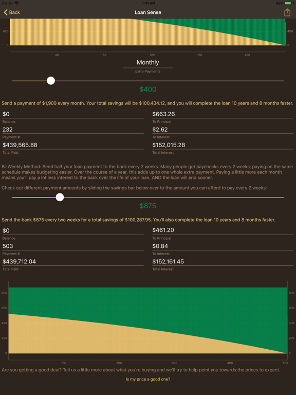 Loan Sense iPad screenshot 5 - Finance app