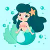 Cute Mermaid Stickers Pack delete, cancel