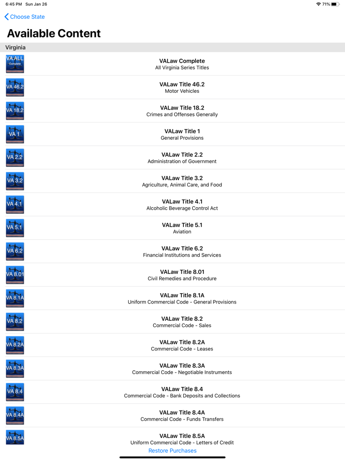 State Statute and Federal Law