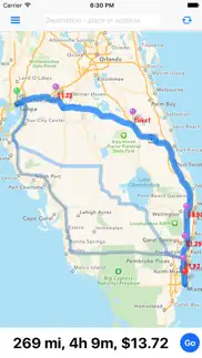 toll calculator gps navigation iphone screenshot 2