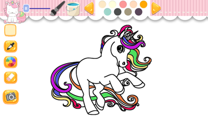 Cute Pony Unicorn Coloring HD screenshot 2