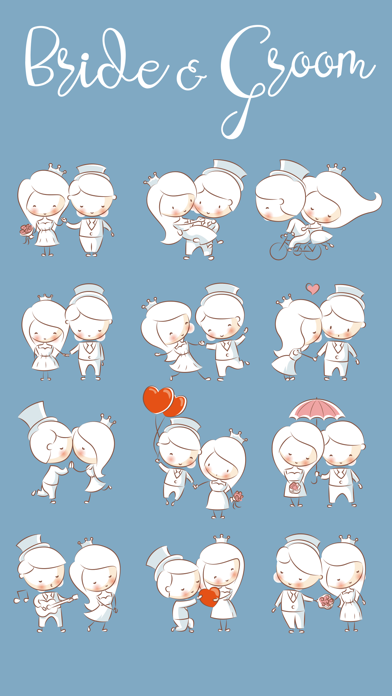 Wedding Bride & Groom Stickers Screenshot