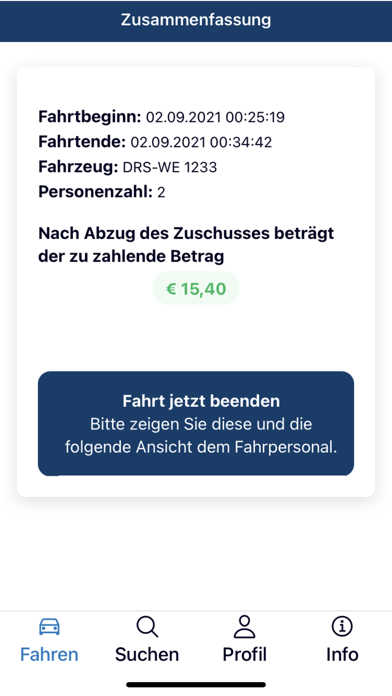 Jugendtaxi RTK Screenshot