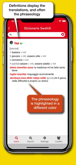 Game screenshot Swahili-Italian Dictionary hack