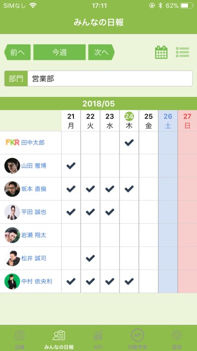 社内の日報共有 DailyReport - FuKuRiのスクリーンショット2 社内の日報共有 DailyReport - FuKuRiのスクリーンショット2
