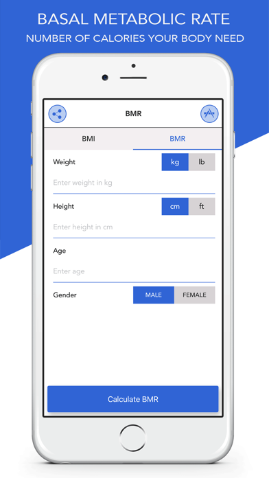 Screenshot #1 pour BMR Calculator with BMI Calc