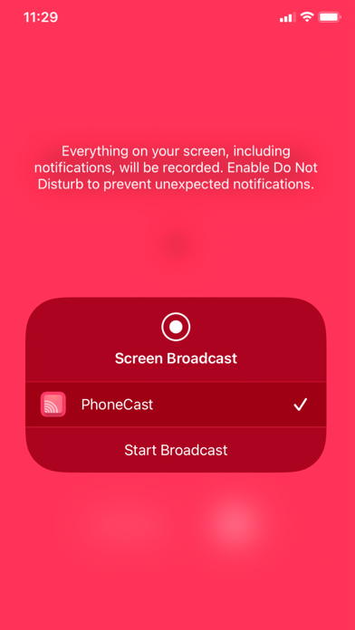 PhoneCast Screenshot