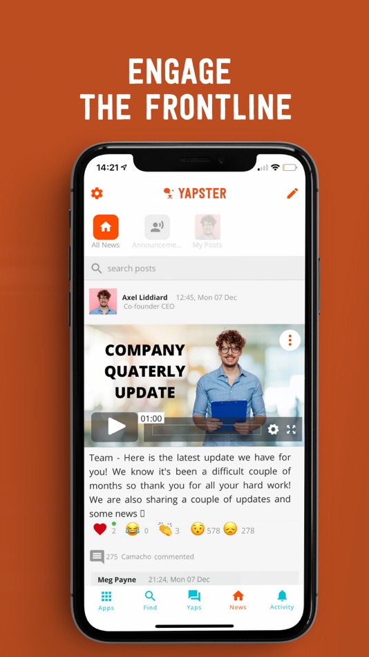 #3. Yapster - chat for teams (iOS) 由: EMPLOYEE REPUBLIC LIMITED