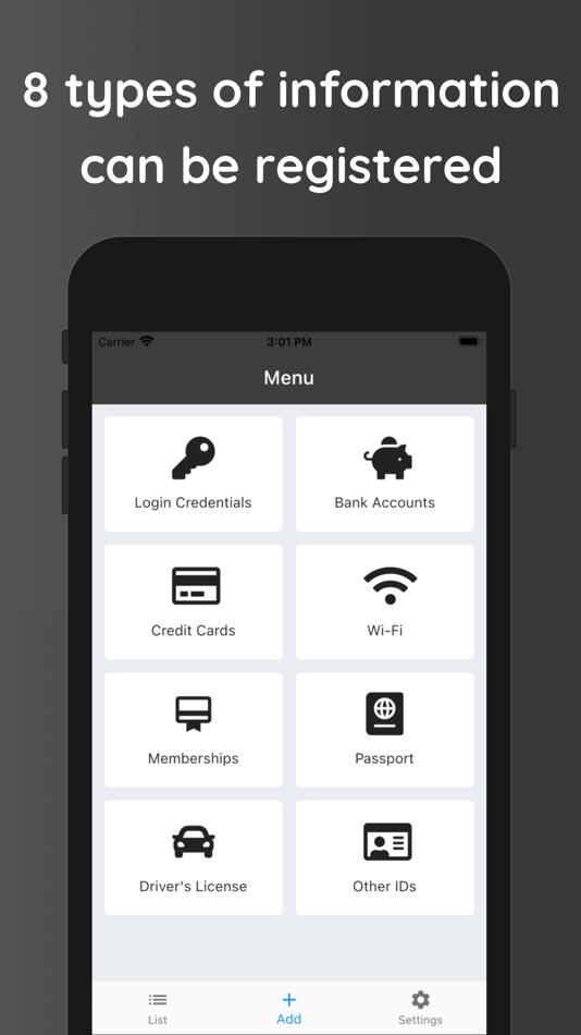 #2. Information Saver | MyInfo (iOS) 由: NAOYA ONO