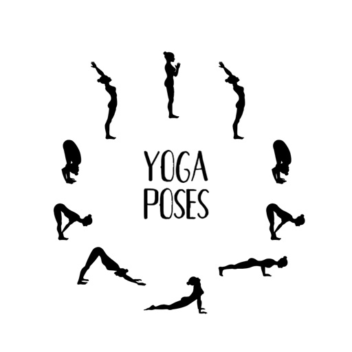 Yoga Pose Silhouette Stickers icon