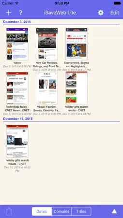 iSaveWeb Lite screenshot 1