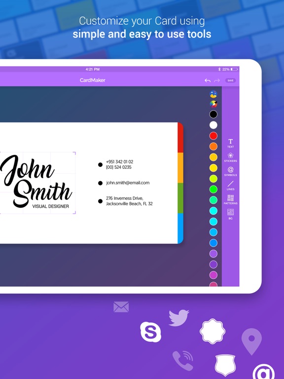 Screenshot #5 pour Business Card Maker + Designer