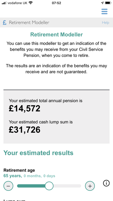 Civil Service Pensions Screenshot