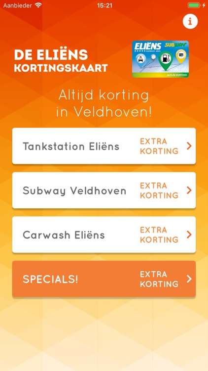 Eliëns Kortingskaart