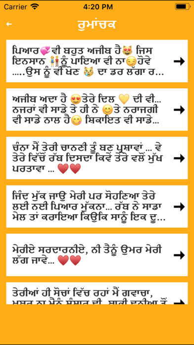Punjabi Shayari & Hindi Poetry Screenshot