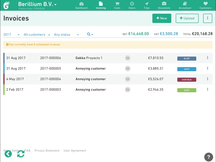Gekko Accounting for iPad