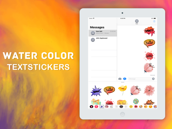 Screenshot #4 for Watercolor Text Stickies!