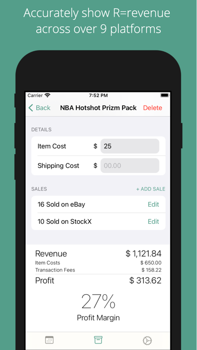 eRevenue - Profit Tracker Screenshot
