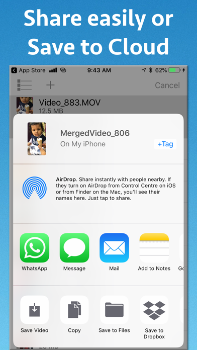 Video Joiner & Merger iPhone screenshot 5 - Photo & Video app