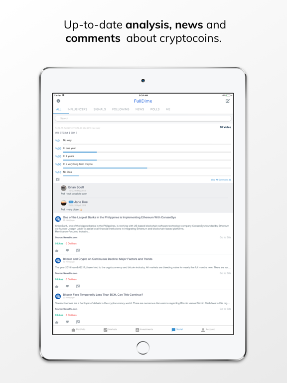 FullDime Crypto Saving Tracker iPad screenshot 4 - Finance app