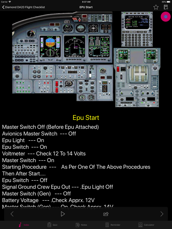 Screenshot #6 pour Diamond DA20 Flight Checklist