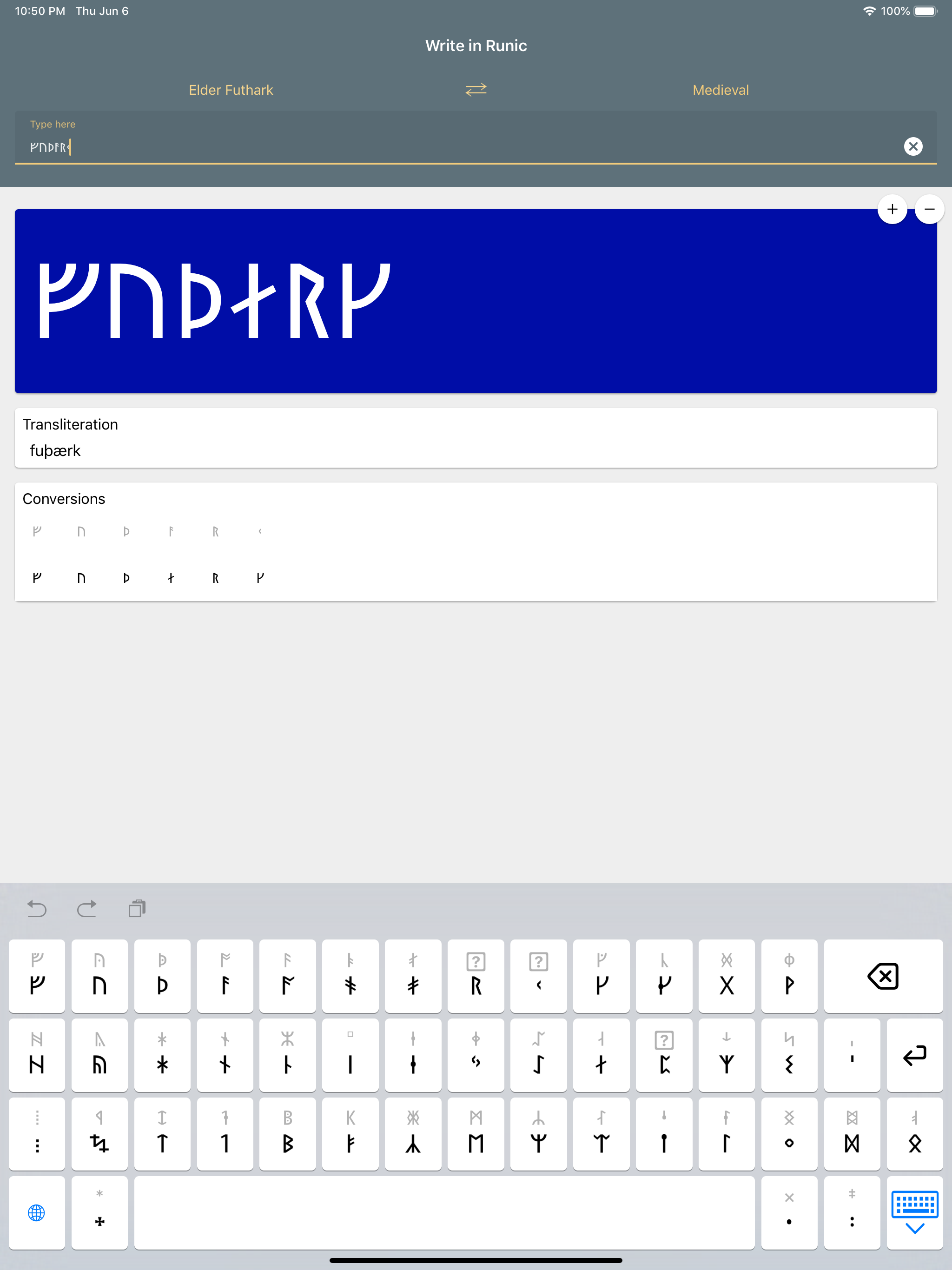 Write in Runic