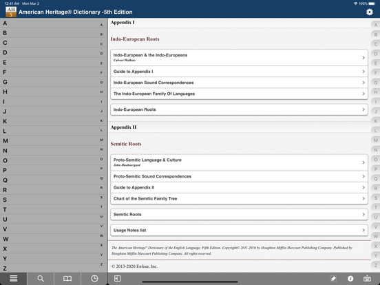 American Heritage Dictionary 5 iPad screenshot 6 - Reference app