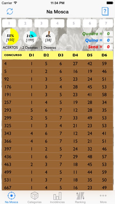 Estatísticas da MegaSena Screenshot