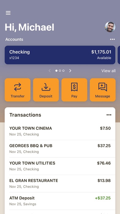Oxford Bank Mobile Screenshot