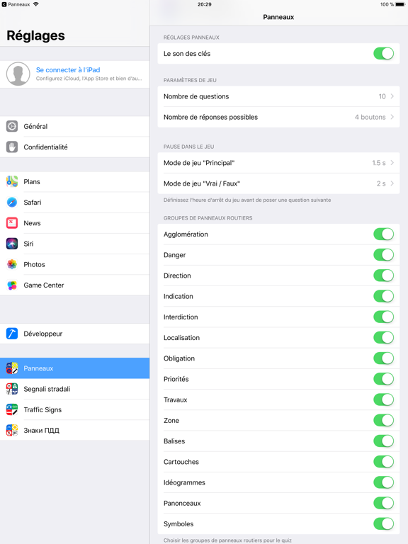 Signalisation Routière – Quiz iPad screenshot 8 - Education app