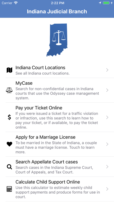 Indiana Courts Screenshot