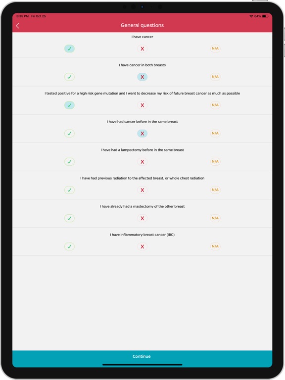 Breast Advocate iPad screenshot 4 - Medical app