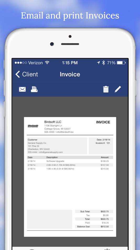 #2. Billing Hours - Time Tracking (iOS) 由: Birdsoft LLC