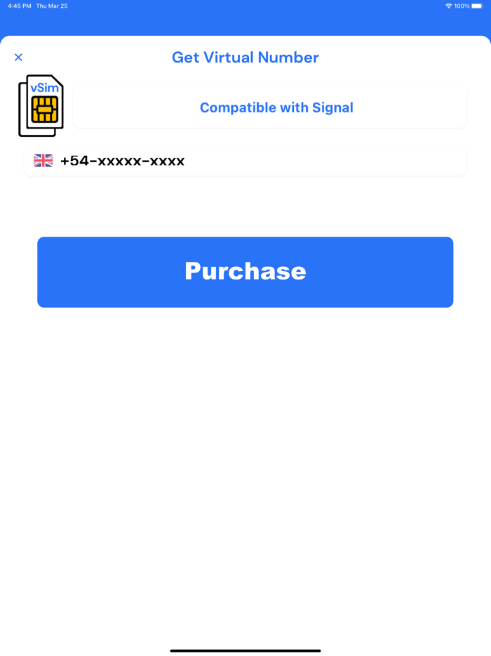 Signal Virtual Phone Number