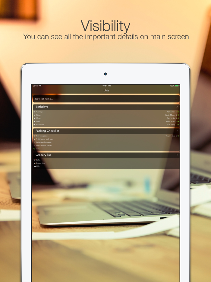 Easy Lists - handy reminders