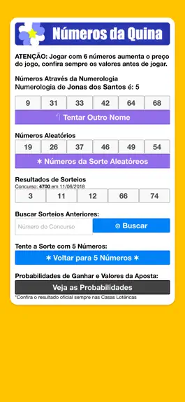 Game screenshot Quina Gerador de Números apk
