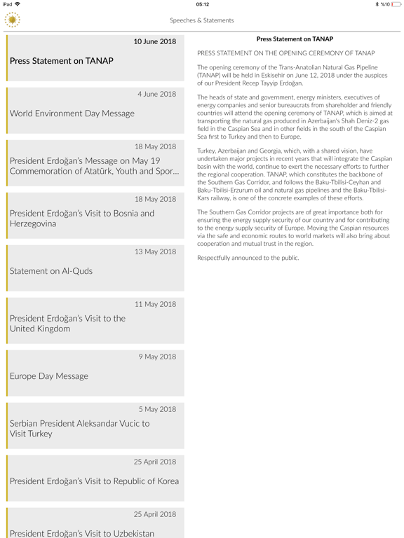 Presidency of Rep. of Turkey iPad screenshot 4