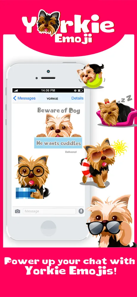 Yorkie Dog Emoji Stickers