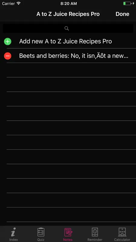 AZ Juice Recipes screenshot 10 of 10