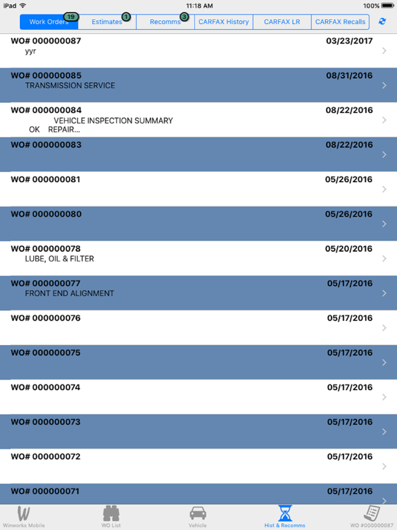 Winworks Mobile iPad screenshot 3 - Business app