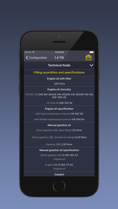 TechApp for SEAT Screenshot